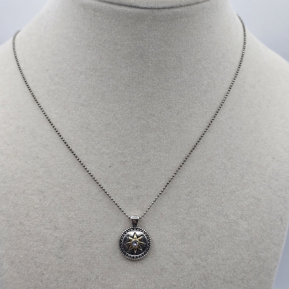 Brighton Petite Cherished Sunshine Necklace Two Tone Sun Pendant - Picture 2 of 12